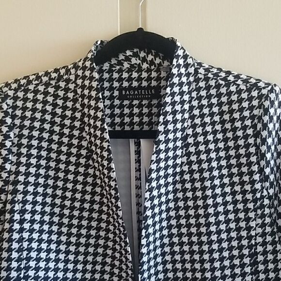 Bagatelle Collection Houndstooth Open Jacket,Pet.L - Picture 2 of 8